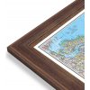 Nástěnné mapy National Geographic Rusko - nástěnná mapa Classic 77 x 60 cm Varianta: mapa v dřevěném rámu, Provedení: Volta ořech