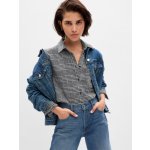 GAP Flanelová košile oversize Tmavě modrá – Zboží Mobilmania