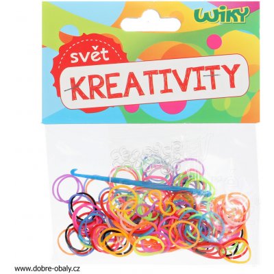 Kouzelné zaplétací gumičky pruhované mix barev 200 ks – Zboží Dáma