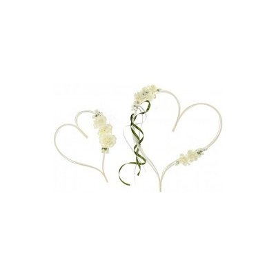 Ratanové srdce-krémové kytičky – Hledejceny.cz