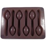 Forma silikonová na led/čokoládu,tvar lžička,šedo-hnědá – Hledejceny.cz