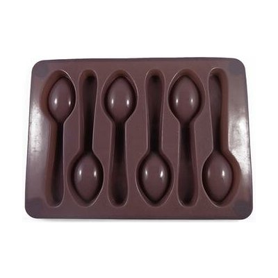 Forma silikonová na led/čokoládu,tvar lžička,šedo-hnědá – Hledejceny.cz