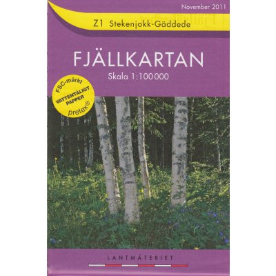 Stekenjokk, Gäddede Z1 1:100t turistická mapa (Švédsko) – Hledejceny.cz