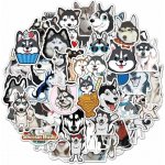 Set 50 samolepek sibiřský husky – Zboží Živě