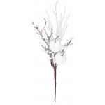 MagicHome Vánoční větvička s bobulemi a jablky bílá 32 cm – Hledejceny.cz