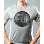 Padesátník bez textu černý potisk pánské tričko – Zboží Dáma