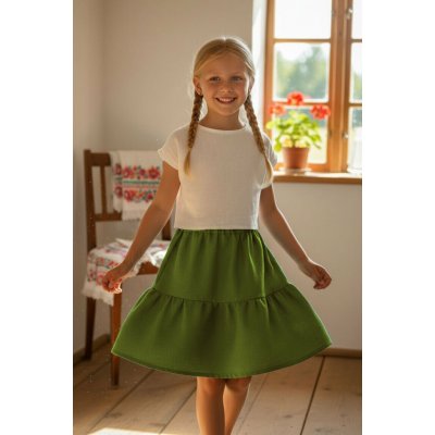 Glara Lotika dívčí lněná sukně Lesní vánek 1180041 – Hledejceny.cz