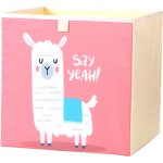 Dream Creations Látkový box alpaka růžový 33 x 33 x 33 cm – Zboží Mobilmania