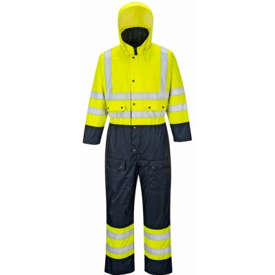 Portwest Zateplená kombinéza Hi-Vis Contrast modrá/žlutá – Zboží Mobilmania