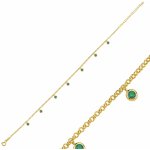 Lunica Stříbrný řetízek na nohu gold 0973 – Zboží Dáma