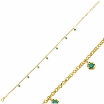 Lunica Stříbrný řetízek na nohu gold 0973 – Zboží Dáma