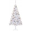 Vánoční stromek vidaXL Umělý vánoční stromek s LED a sadou koulí 210 cm 910 větviček