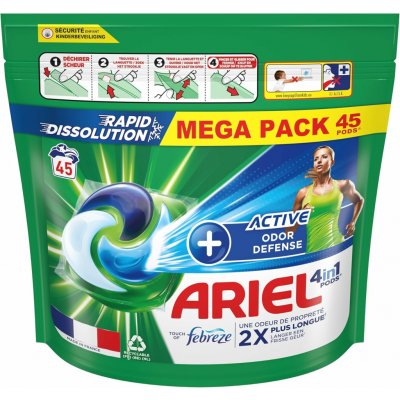 Ariel gelové kapsle 4v1 Active Odor Defense Sport 45 PD – Zboží Mobilmania