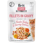 Brit Care Cat Fillets in Gravy Tender Turkey & Savory Salmon 85 g – Sleviste.cz