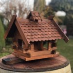 Darlux Ptačí budka dřevěná malá tmavě hnědá – Zboží Mobilmania