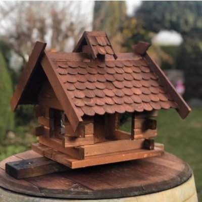 Darlux Ptačí budka dřevěná malá tmavě hnědá – Zboží Mobilmania