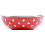 BELIS Smaltovaná miska 26 cm 2.5 l velká červená PUNTÍK 45026-034DACX5 – Sleviste.cz