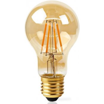 Nedis LED žárovka Wi-Fi Smart Bulb 5W zlatá LED žárovka , A60, E27, 5W, 230V, 500lm, 2200K, teplá bílá, stmívatelná, Wi-Fi, zlatá WIFILF10GDA60