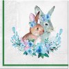 Ubrousky Paw ubrousky L Bunnies with Wreaths 33x33cm