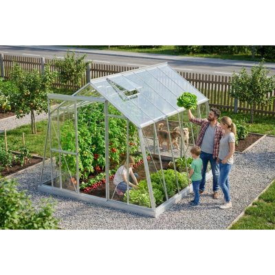 LANITPLAST LIMES Viva skleník V7/3 2,47x3 m čiré sklo 3 mm LG4705 – Zboží Mobilmania
