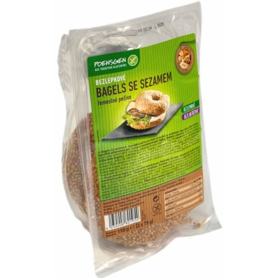 Poensgen Bagels se sezamem bez lepku a bez laktózy 2 x 75 g – Zboží Mobilmania