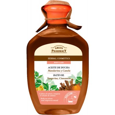 Green Pharmacy Body Care Tangerine & Cinnamon koupelový olej Relieves Stress and Improves Mood 0% Parabens Artificial Colouring 250 ml – Zbozi.Blesk.cz