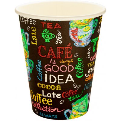 CWS papírový kelímek na horké nápoje 300 ml CTG Happy time – Zboží Dáma