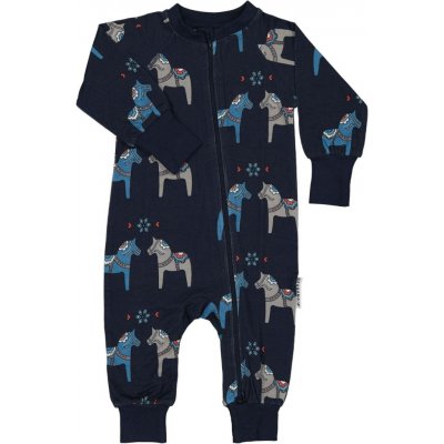 Bambusové dětské rostoucí pyžamo (overal) Geggamoja Navy Dala horse – Hledejceny.cz