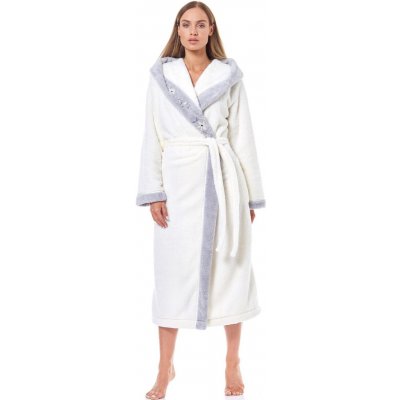 Dlouhý dámský župan LL.1084 ecru – Zboží Dáma