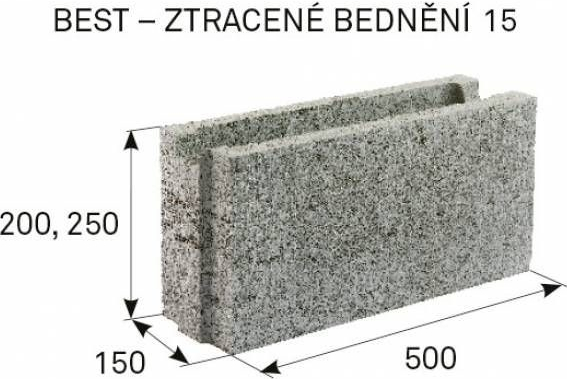 BEST-ZTRACENÉ BEDNĚNÍ 15/20CM PŘÍRODNÍ (nízké)