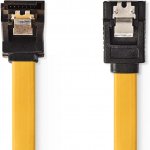NEDIS SATA Datový Kabel, 6 Gb/s | SATA 7-pin Zásuvka - SATA 7-pin Zásuvka se Zámkem – Úhlová 270 | 0,5 m | Žlutá – Zboží Živě