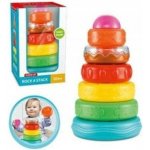 KIK KX4616 Pyramidová věž vzdělávací smyslové puzzle barevné Montessori – Sleviste.cz