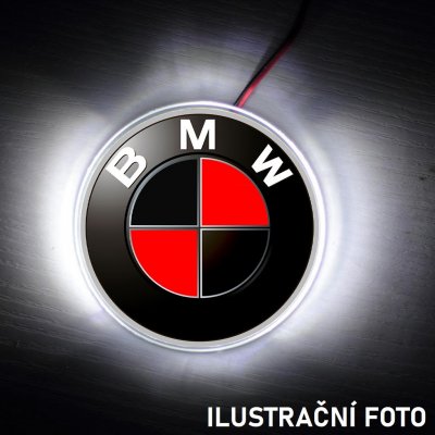 BMW podsvícený znak na kapotu - LED svítící logo - BÍLÁ - ČERVENÁ a ČERNÁ – Zbozi.Blesk.cz