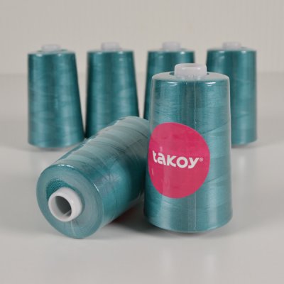 Takoy Overlock / coverlock polyesterová nit TKY 5000 barva lesní tyrkys – Zboží Dáma