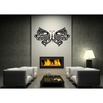 Weblux vzor n61801190 Samolepka na zeď - Tattoo butterfly dovednost čmajznout čerň, rozměry 170 x 100 cm