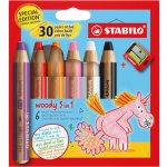Stabilo Woody pastelky 3 v 1 Jednorožec 6 ks – Hledejceny.cz