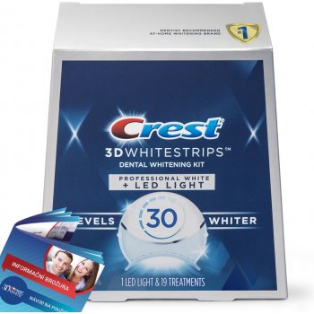 Procter & Gamble, Bělicí pásky Crest 3D PROFESSIONAL White + LED LIGHT s  bělicí lampou, 38 ks od 2 450 Kč - Heureka.cz