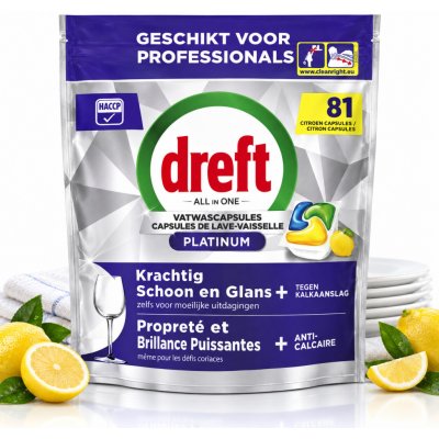 Dreft Platinum tablety do myčky Citron 81 ks – Hledejceny.cz