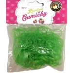 Loom Bands pletací gumičky zelené 2 se třpytkami 200ks + háček – Zboží Dáma