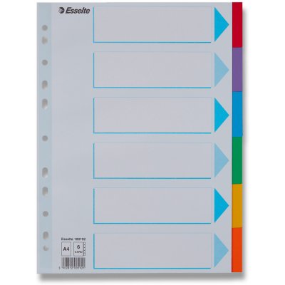 Esselte - papírový rozlišovač - 6 listů – Zboží Dáma