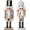 Vánoční dekorace Dřevěná dekorace Nutcracker Grey Gold - set 2 ks Bloomingville