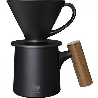 Kawio set keramický dripper s hrníčkem černý 450 ml