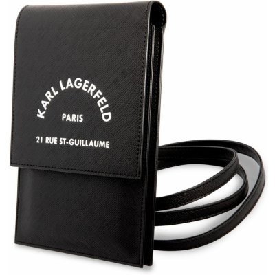 Pouzdro Karl Lagerfeld Saffiano Rue Saint Guillaume Wallet Phone Bag černé – Hledejceny.cz