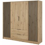 Piaski Nelly 206 cm dub artisan / černá – Sleviste.cz