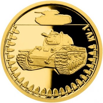 Česká mincovna zlatá mince Obrněná technika KV-1 3,11 g