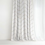Goldea bavlněný závěs - béžový cikcak na bílém 200x150 cm – Hledejceny.cz