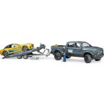 Bruder 2504 Terénní auto RAM přepravník závodní auto řidič – Zboží Dáma