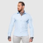 Iron Aesthetics strečová košile slim světlemodrá – Hledejceny.cz