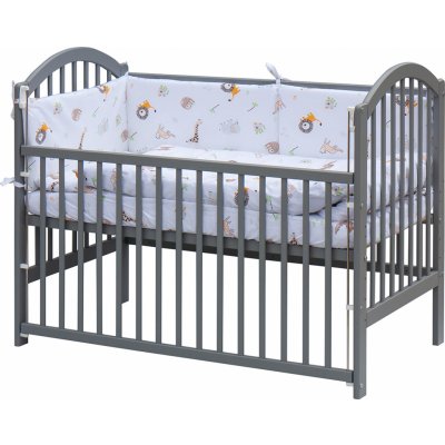 Scarlett postýlka s kompletní výbavou 120 x 60 cm šedá Gona – Zboží Dáma