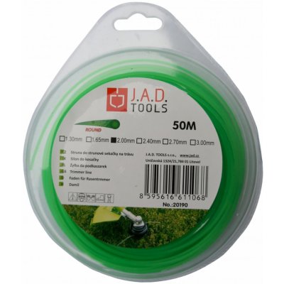 Struna do sekačky kulatá plastový závěs zelená 2,4mmx50m – Zboží Mobilmania